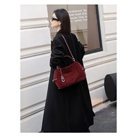 Sac fourre-tout tendance en cuir véritable pour femme, automne-hiver, haut de gamme, grande capacité, fermeture éclair, sac à bandoulière d'occasion