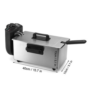 Không Khí Điện Nồi Chiên Sâu Thực Phẩm Giỏ Hàng Thương Mại Tùy Chỉnh Dầu Miễn Phí Gà Chiên Công Nghiệp Với 2 Tank Gas Kiểm Soát Nhiệt Độ Hữu Ích - Product Image 6