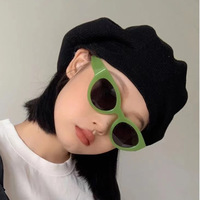 Lunettes de soleil œil de chat de luxe de créateur, monture PC, verres acryliques, protection UV400, petites, tendance, unisexe