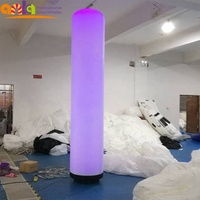 Nouvel an décoration de scène lightpillar rangée gonflable de type colonne led/lightpillar