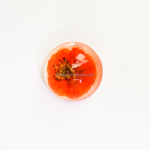 Adornos de flores secas reales de resina multicolor transparente personalizada pisapapeles semicírculo artesanía de resina - Product Image 6