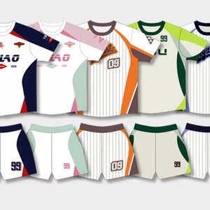 Ensemble de maillots rayés sportifs personnalisés à manches courtes pour le football américain, le basketball, le volley-ball, le football, avec logo numérique sur le devant - Product Image 3