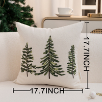 Housse de coussin Velvynsoren 45x45cm en tissu de lin naturel mélangé, pour la maison, décoration