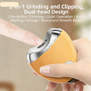 Cortauñas Eléctrico Recargable 2 en 1 con Forma de <span class=keywords><strong>Mango</strong></span>, Cuchilla Curva, Pantalla Digital, para Pulir Uñas de Dedos, para Adultos y Bebés - Product Image 3