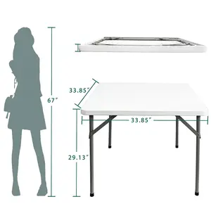 34 "ulk Ying uying Heap ortable lastic Plastic Quare quolding ining Table para ututdoor ararty - Product Image 2