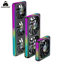 Módulo de Ventilador ARGB AntarcChill Interlocking de 360 mm, Conexión de un Solo Cable, Ventilador de Refrigeración de 120 mm x 3 para Chasis de Alta Gama