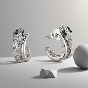 <span class=keywords><strong>Orecchini</strong></span> in argento Sterling 925 di alta gioielleria in oro 18k graziosi <span class=keywords><strong>orecchini</strong></span> a forma di <span class=keywords><strong>serpente</strong></span> <span class=keywords><strong>con</strong></span> zirconi intarsiati graziosi <span class=keywords><strong>orecchini</strong></span> di animali - Product Image 4