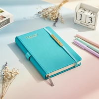 Carnet personnalisé promotionnel chrétien rechargeable A5 avec couverture en cuir et notes adhésives