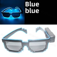 Code Sake LED sans fil Disco clignotant EL lunettes lunettes lumineuses en plastique pour fête danse Bar Concert Festival de musique électronique