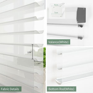 Stores intelligents motorisés à énergie <span class=keywords><strong>solaire</strong></span> réglables pour la maison, stores motorisés à Double couche - Product Image 5