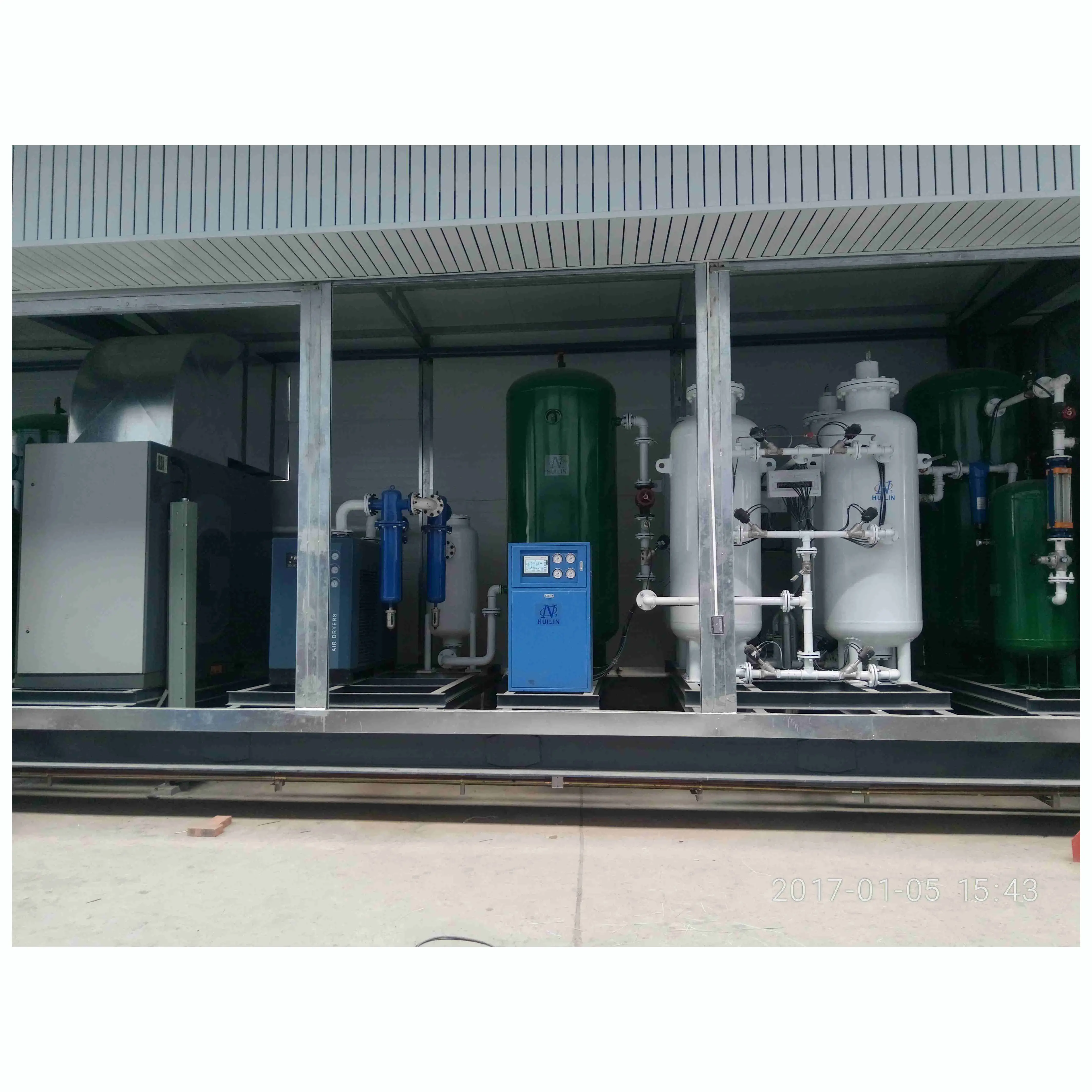 Азотный газогенератор высокой чистоты PSA, 99 ~ 99.9995% азотный газовый завод