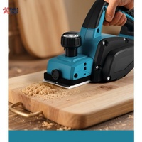 Raboteuse électrique sans fil 21V 82mm 15000 tr/min, mini-outil portatif pour le bois, batterie lithium-ion, moteur sans balais