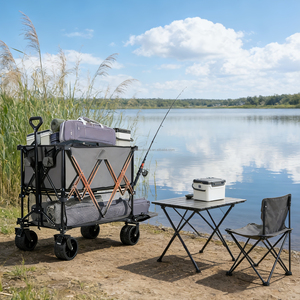 <span class=keywords><strong>Chariot</strong></span> de festival robuste sur roues, pliable, pour le camping, avec freins - Product Image 4
