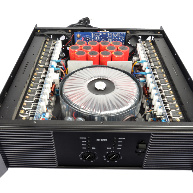 3U  2 Channel 1200w Professional Stereo Class h Stage High Power Amplifier