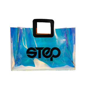 Sac fourre-tout en PVC holographique, logo carré, sac promotionnel pour événements et expositions - Product Image 5