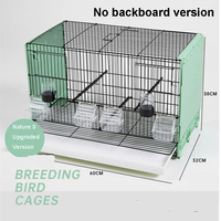 Volière Métallique De Luxe avec Diviseur – Cage d'Élevage pour Perruches, Inséparables et Canaris