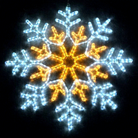 Décorations de Noël suspendues de 60 cm pour l'extérieur, IP65, bleu glace, fer, maison, jardin, centre commercial, rue, flocons de neige, lumières LED 2D