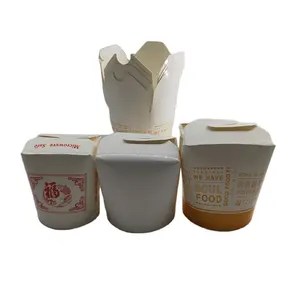 32oz customized logo pasta packing box take out container food paper box food grade noodles box