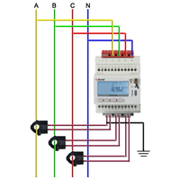 Acrel ADW300 Wifi Smart Kwh 3*100 ~ 792Vac Compteur d'énergie L-L + 3 Pcs 300A Cts pour centre de données/bâtiment/usine/bureau