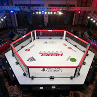 Cage de boxe octogonale MMA F6208, tailles 13ft et 30ft, construction en acier durable antidérapante, autoportante, UFC