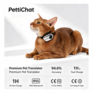 อุปกรณ์แปล<span class=keywords><strong>ภาษา</strong></span>สัตว์เลี้ยง Pettichat แบบไร้สาย ทนทานต่อสภาพอากาศ IP65 กันน้ำ ใช้เทคโนโลยี AI แบบเรียลไทม์ ความแม่นยำ 94.6% สำหรับสุนัขและแมว - Product Image 1