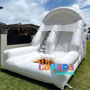 Personnalisez le mini toboggan gonflable blanc et fosse à balles pour mariage et fête <span class=keywords><strong>location</strong></span> de toboggan gonflable de château et <span class=keywords><strong>piscine</strong></span> à balles - Product Image 3