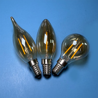 Ampoule LED à filament vintage E14, lampe bougie et globe pour lustre, restaurant, hôtel, éclairage décoratif, blanc chaud