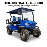 Voiturette de golf à essence Tarion haute performance 300 cm³ refroidie par eau, 4 temps, 4 places, rehaussée, capacité de montée de 25 %, 45 km/h, buggy utilitaire