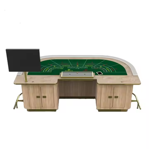 Mesa de póquer de juego de tamaño personalizado de alta calidad para 7 personas, mesa de Baccarat de fieltro, fabricante de Dongguan - Product Image 4