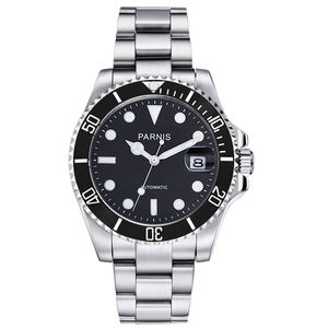 Reloj de Pulsera <span class=keywords><strong>Parnis</strong></span> de Moda, Reloj Mecánico Automático para Hombre con Calendario y Correa de Acero Inoxidable - Product Image 1