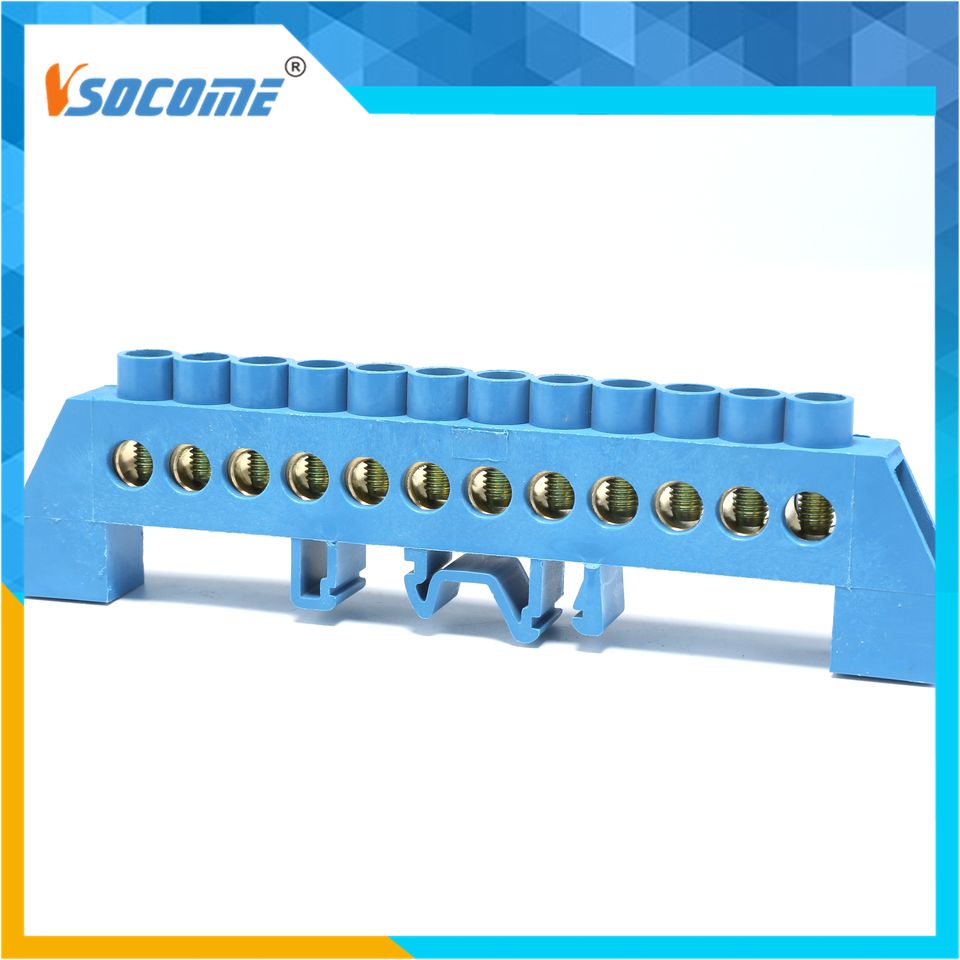 8 Position Modular Grounding Terminal Block - 100A Continuous Current ...