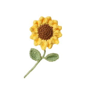 Hand Woven Sunflower Brooch Yarn Material <b>Wedding</b> <b>Accessory</b> Fashion Jewelry - Product Image 5