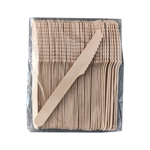 Pisau kayu jumlah besar Set alat makan pisau kustom produsen peralatan ramah lingkungan gratis pisau sampel peralatan makan luar ruangan - Product Image 1
