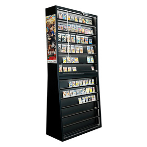 Vitrine d'exposition de cartes à collectionner noire moderne portable autoportante avec éclairage <span class=keywords><strong>LED</strong></span>, <span class=keywords><strong>verre</strong></span> acrylique verrouillable et étagères réglables pour un rangement facile - Product Image 5