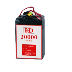 44.4V 30000mAh 275wh/kg 30Ah12S סוללת מצב מוצק ליתיום יון יצרן HD מל""ט כוח מזל""ט מל""ט קבוע רוח Vtol מולטי רוטור