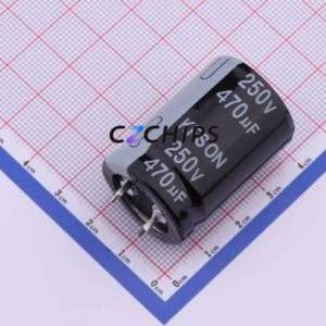 ตัวเก็บประจุอิเล็กโทรไลต์อะลูมิเนียมแบบ Snap-in รุ่น KN471M25025*36A ชนิด Through-hole (THT) ขนาด D25xL36 มม. 470uF 20% 250V 25 มม. - Product Image 1