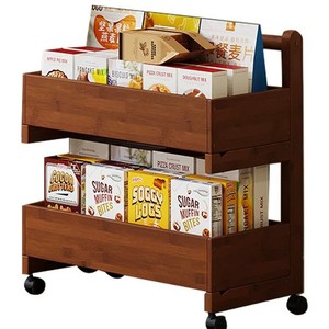 Bamboo floor shelf, multi-tiered living room snack rack, display rack for miscellaneous items, kitchen <b>vegetable</b> storage rack, - Product Image 1