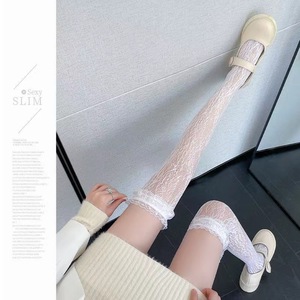Lace Socks Women Mid Calf Thin Breathable Elegant Style Japanese JK Fashion Floral Pattern Clubbing Wear - Product Image 3