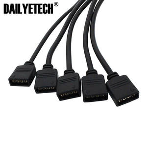 Connettore a striscia RGB a 4 pin da 1 a 1 2 3 4 5 cavo di prolunga diviso a Led per RGB 3528 5050 LED Strip Light con spina a 4 pin - Product Image 1