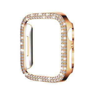 Étui de protection de luxe double diamant <span class=keywords><strong>pour</strong></span> <span class=keywords><strong>Apple</strong></span> <span class=keywords><strong>Watch</strong></span> Series 10 8 <span class=keywords><strong>7</strong></span> 6 5 4, avec <span class=keywords><strong>coque</strong></span> en verre trempé, 41 mm, 44 mm, 45 mm, 49 mm - Product Image 6
