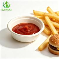 SUMKOKA Gobelet jetable compostable en bagasse de canne à sucre de 1 oz, gobelet à sauce biodégradable de qualité alimentaire pour restaurant