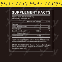 Compléments alimentaires de marque privée OEM Soutien immunitaire Articulations Digestion Cheveux et peau Gommes à l'huile de graines noires