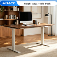 Bureau debout électrique à double moteur, capacité de charge élevée de 160 kg, hauteur réglable, tables de bureau relevables