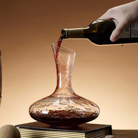 Décanteur à vin en verre cristal en forme de serpent, 500-1000 ml, écologique, cadeau d'affaires, qualité transparente, vente chaude