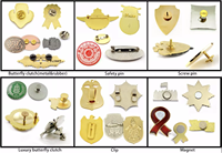 Badge en métal moulé sous pression personnalisé avec placage or et finition émail souple, forme irrégulière, divers styles disponibles