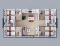 Casa Móvil Prefabricada de 20 pies para Campamento Petrolero, Oficina Portátil Lista para Usar, Casas Prefabricadas Plegables