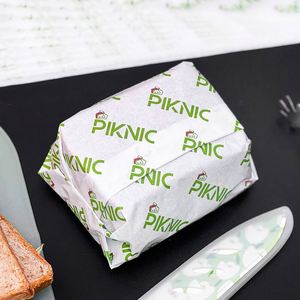 Custom Printed Coated Eco-Friendly Greaseproof Food Grade Wrapping <b>Paper</b> <b>for</b> Sandwich Burger Dessert Bread Recyclable Wax - Product Image 2