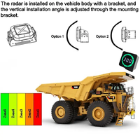Système d'alerte de proximité et de collision Autostar PWAS, radar à ondes millimétriques 77 GHz, ADAS, étanche, pour grue, excavatrice, camion M303-0005