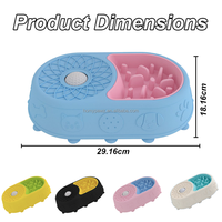 HomyPawz OEM Bol interactif pour chien, distributeur de nourriture liquide en silicone 3-en-1 avec boule roulante et tapis à lécher