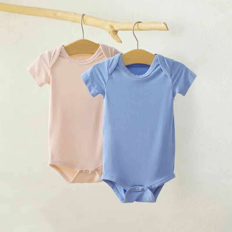 Organic Bamboo Infant Bodysuit Girls Boys Newborn Romper Sublimation Neutral Summer Baby T-Shirts Clothes